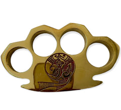 Solid Brass Knuckles Paperweight - BR-249-H - Sharp Things OKC
