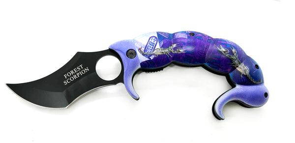 Tiger-USA® Folding Knife PURPLE Karambit – Panther Wholesale