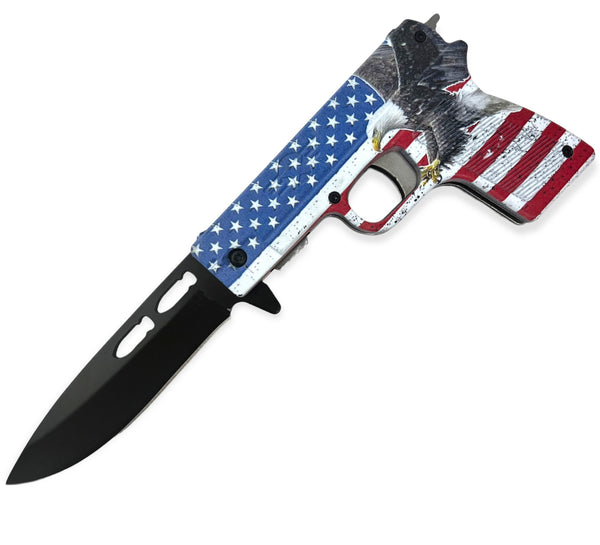 Tiger-USA Pistol Spring Assisted Knife CAMO PINK – Panther Wholesale