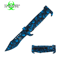 9 Inch Spring ActionZ-Slayer Death Curve Knife - Blue – Panther 