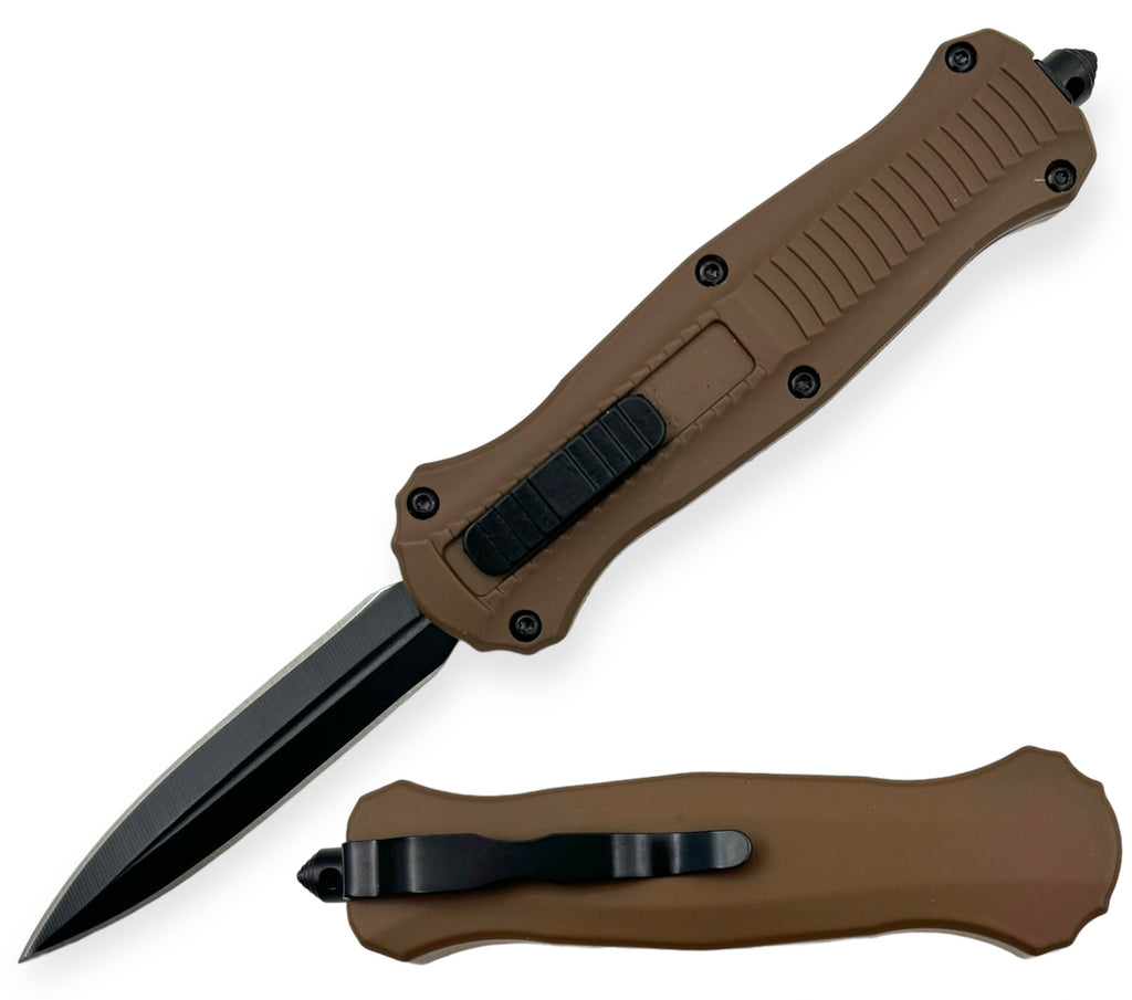 7.75 inch Otf Brown Double Blade w/ Nylon Sheath