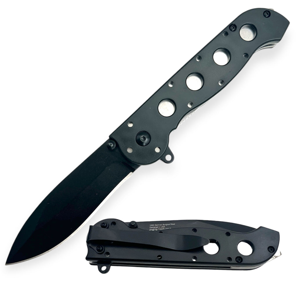 Tiger Usa® Spring Assisted Knife  Black