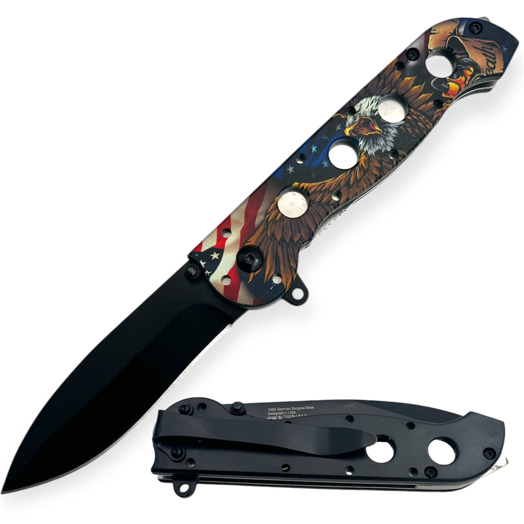 Tiger Usa® Spring Assisted Knife American Eagle A