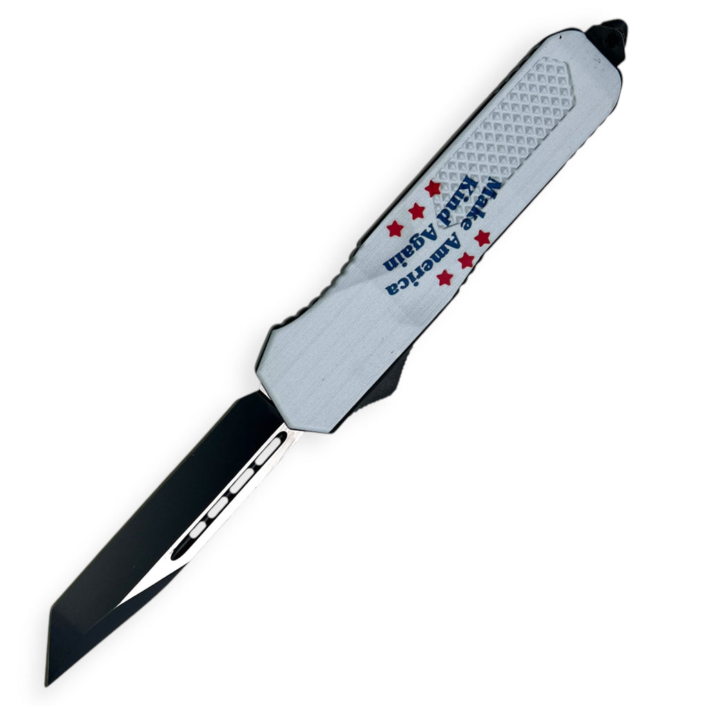 OTF Automatic Knife -Make America Kind  Again (Left-handed)