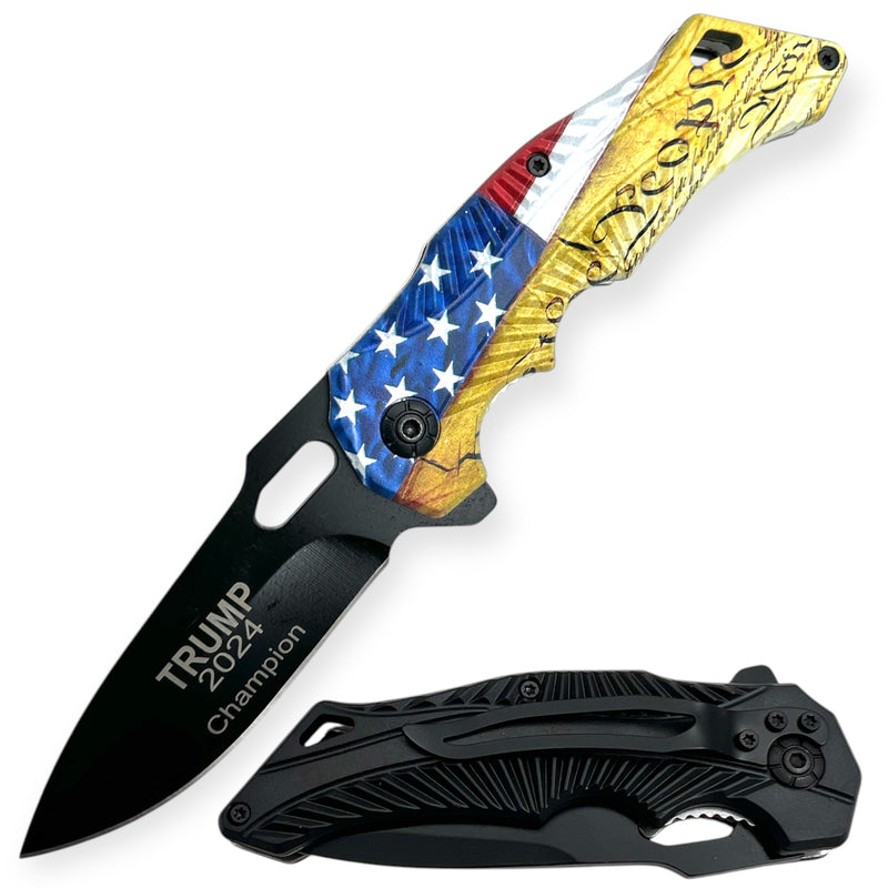 Feather Tiger-USA Spring Assisted Drop Point  TM Champion