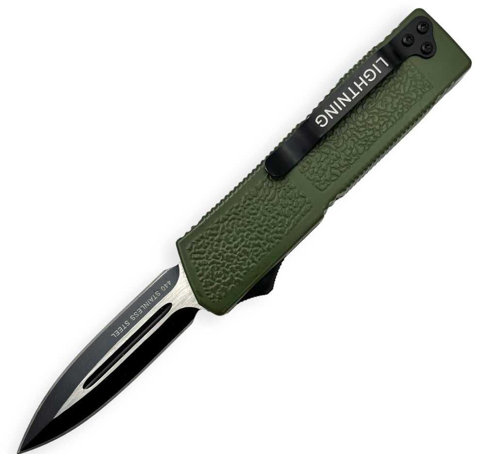 Lighting OTF Knife Green/ Case