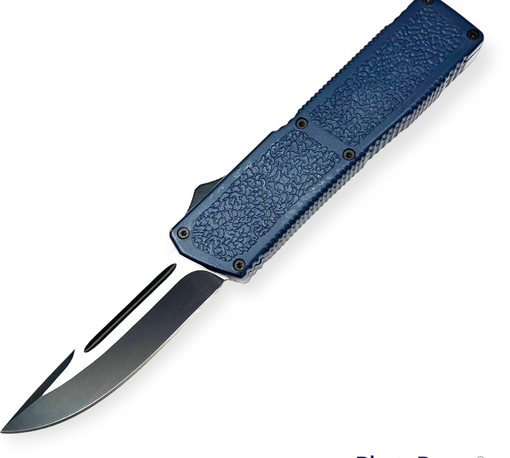 Lighting OTF Knife Dark Blue with case