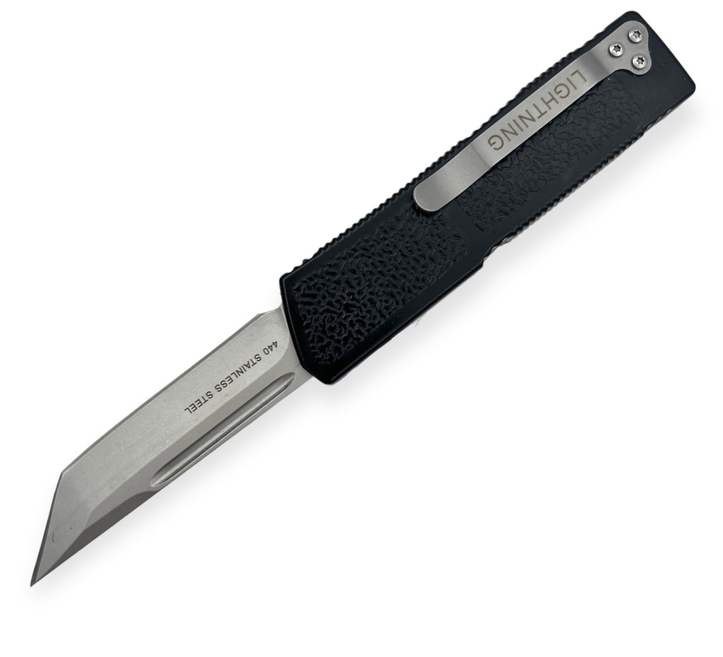 Lighting OTF Knife Black Tanto Blade