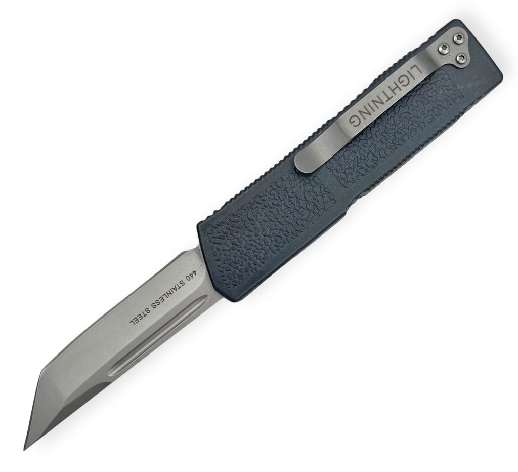 Lighting OTF Knife Grey Tanto Blade