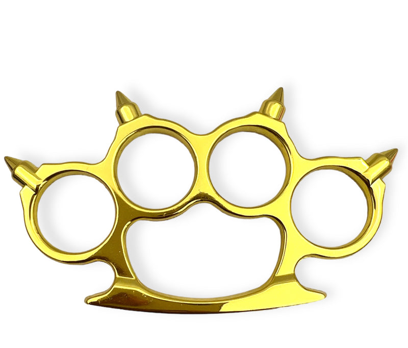100% Pure Brass Knuckles Paperweights Spike Point - Edge Import
