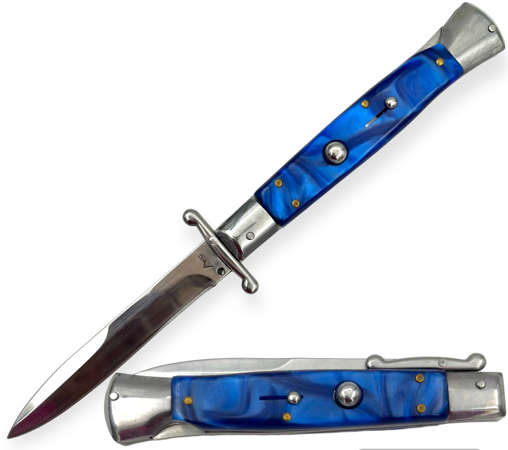 Swing Guard  Automatic Italiano Style  Knife  (Blue )