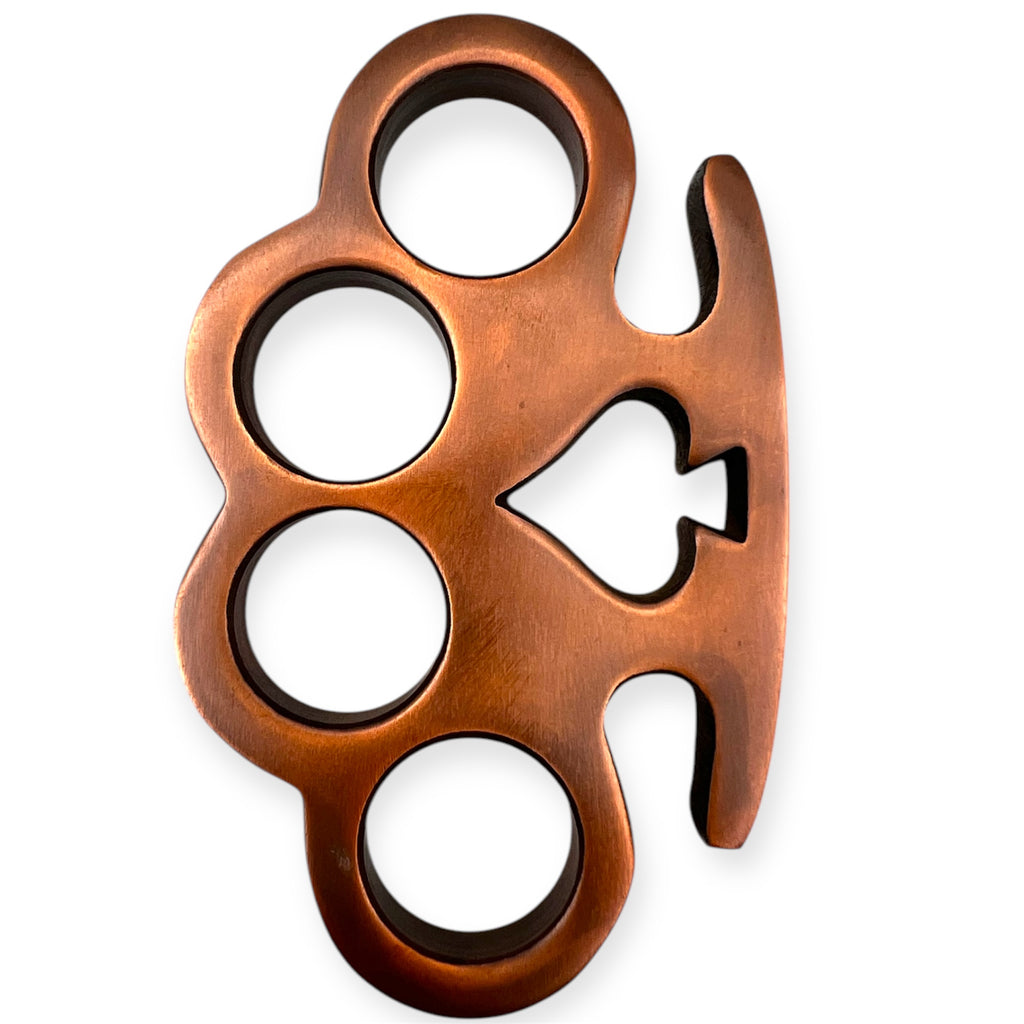 Copper Spade Cutout Heavy Duty Knuckle Duster Paper Weight