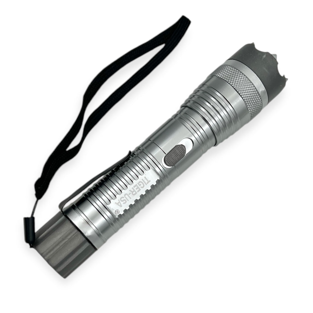 Tiger-USA Xtreme® 100 Mill  V Stun Gun Flashlight (SILVER)