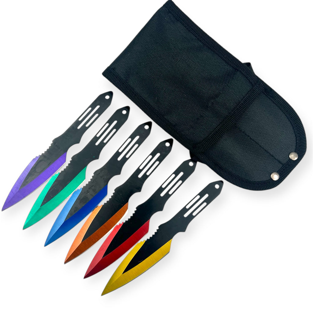 Tiger Usa® 6 Pc Throwing Knives Set Multi Color