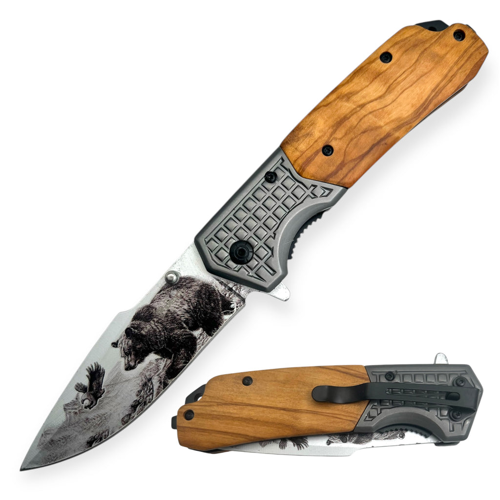 Red Deer® Grey/Wooded Handle  Bear