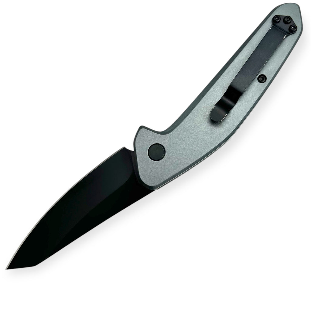 Tactical Side Open Full Auto With Safety Folding  knife Grey CNC Machined