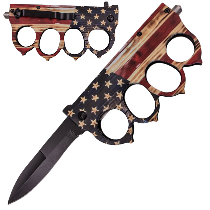 Spring Assisted Knives – Tagged Trench Knives – Panther Wholesale