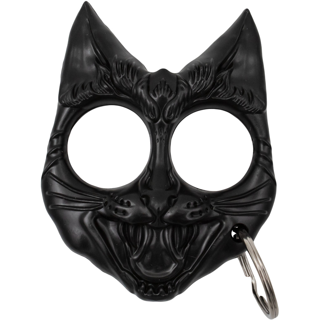 Public Safety Evil Cat Keychain - Black