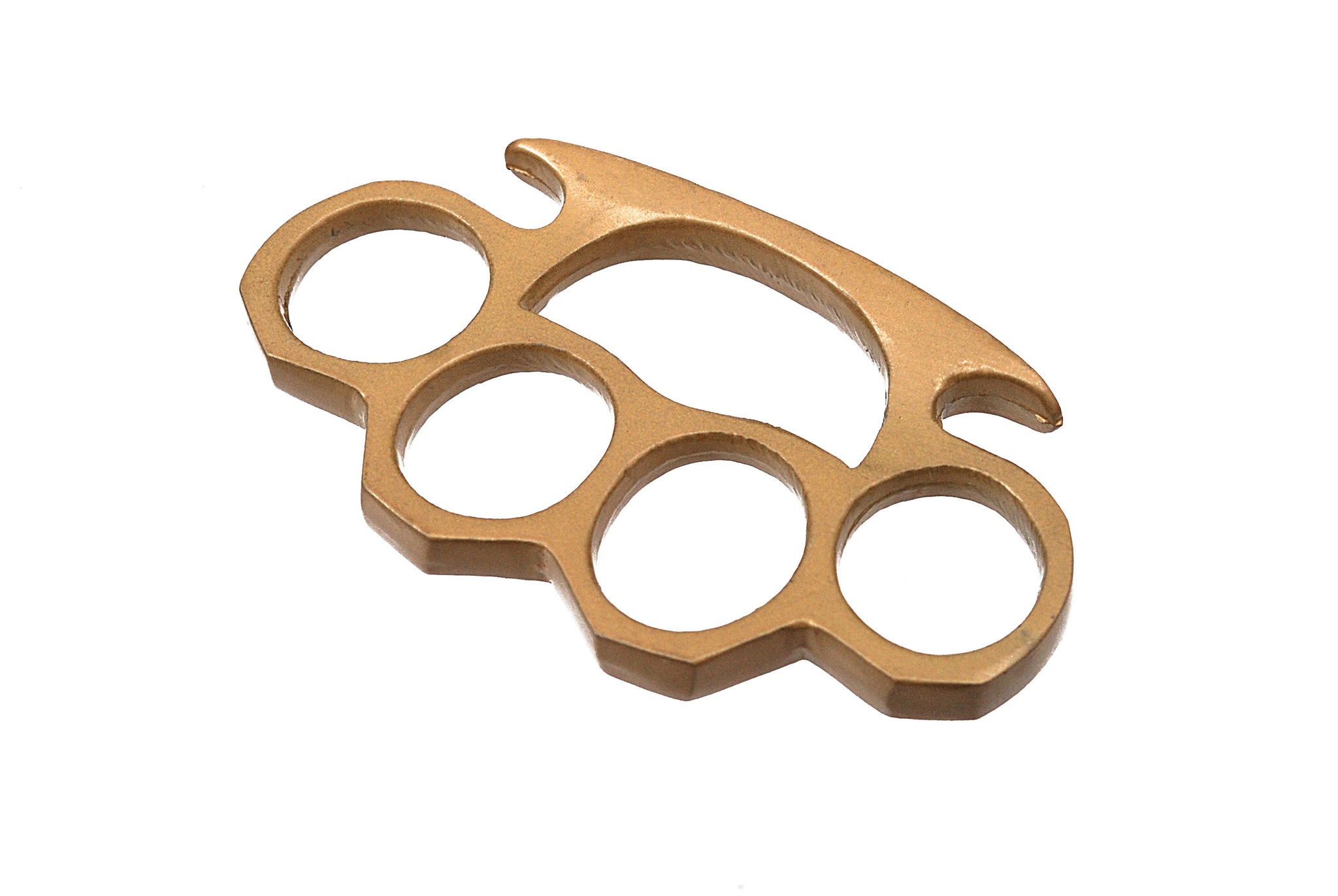 Square Gold Brass Knuckle Duster Styled Belt Buckle - Golden