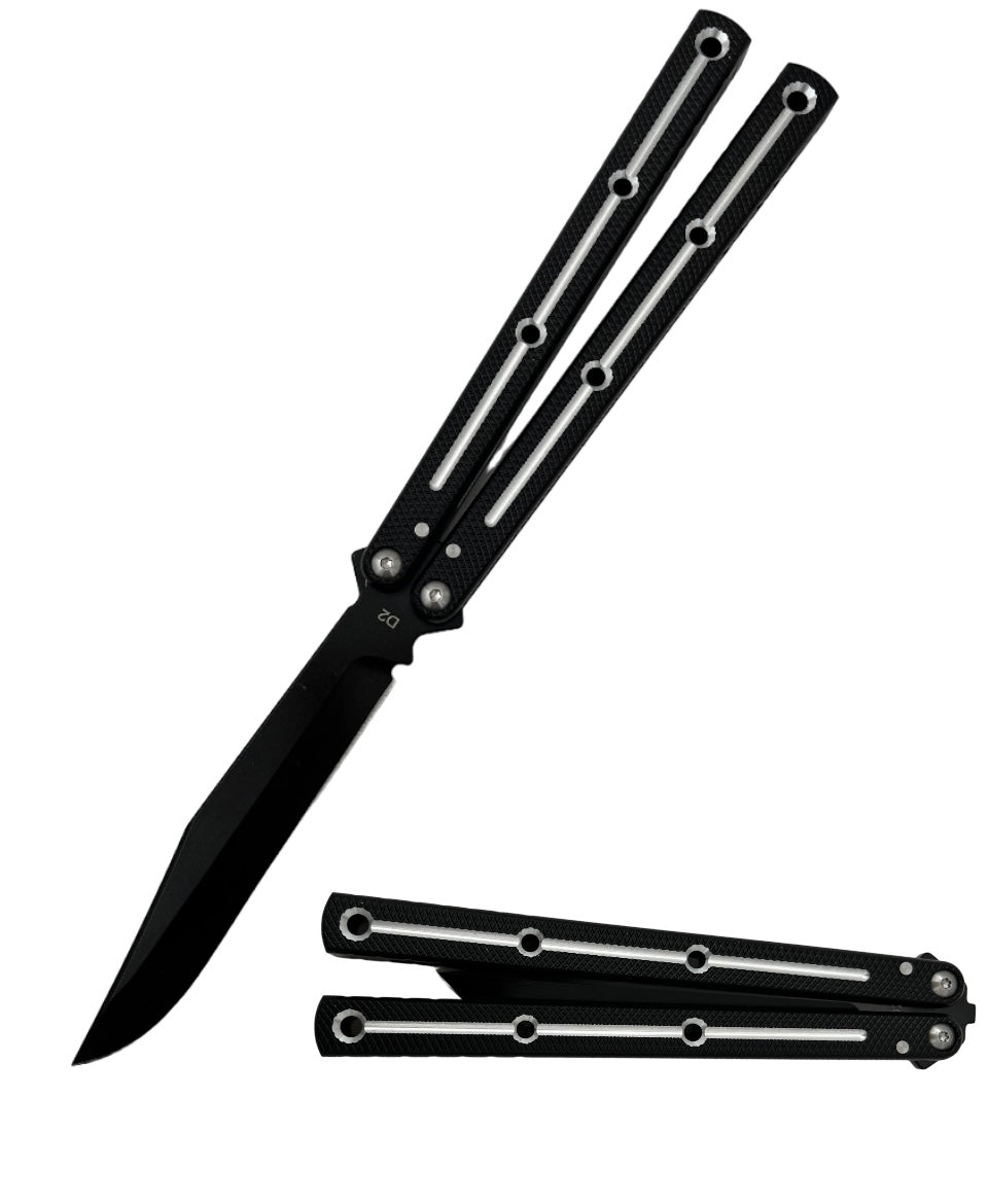 Third Balisong Black Stainless Steel, Black Butterfly Knife