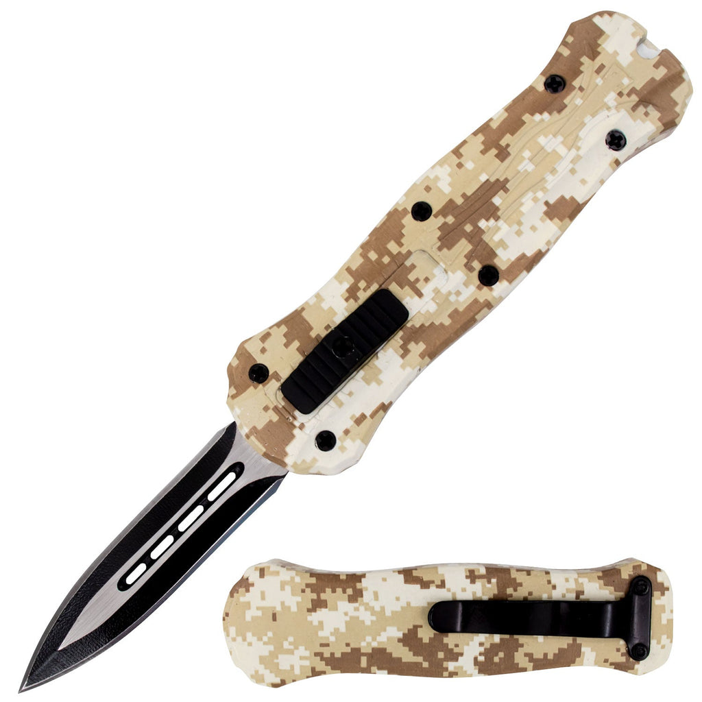 Miniature OTF Automatic Knife - Desert Camo