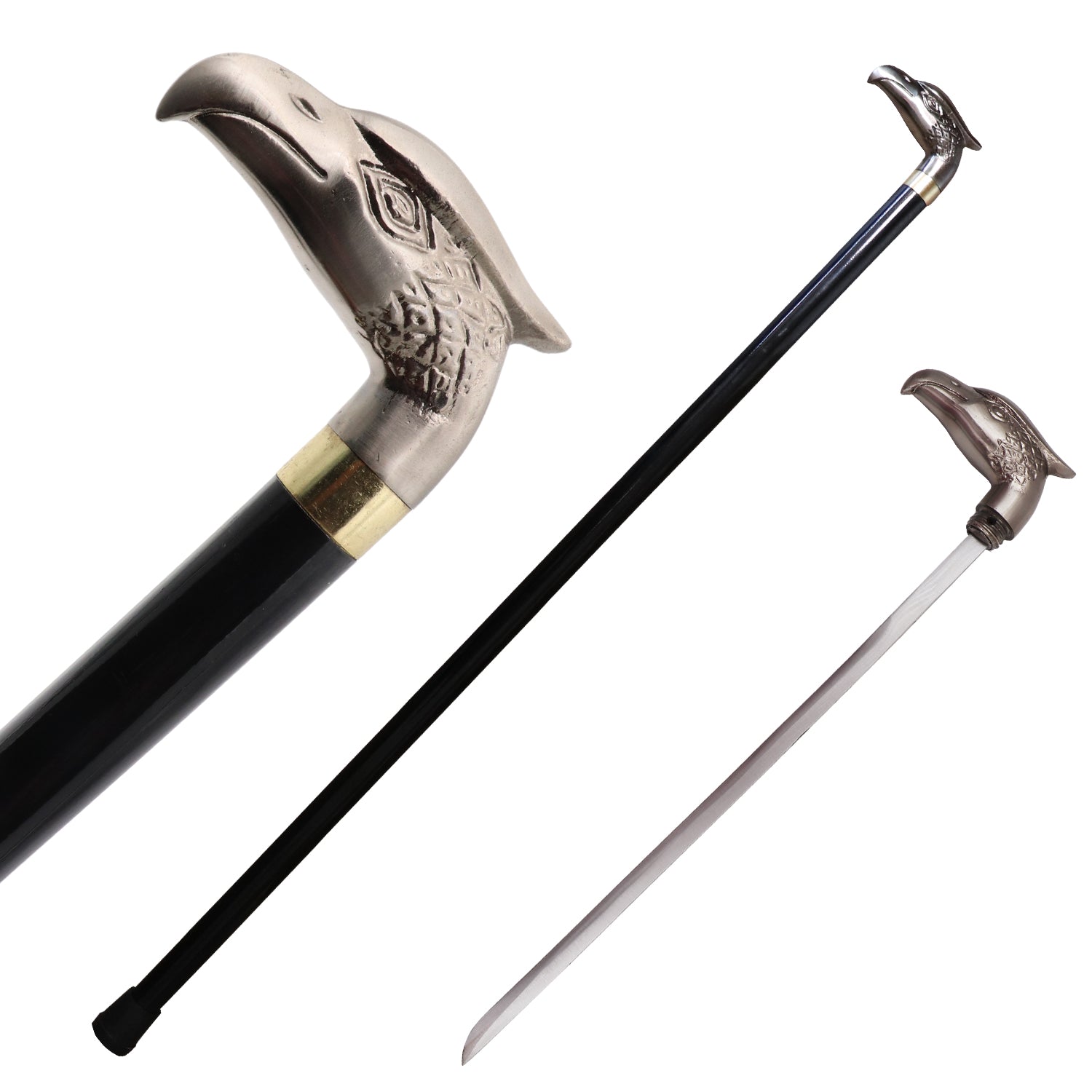 12 pieces Elegant Eagle Walking Cane Sword – Panther Wholesale