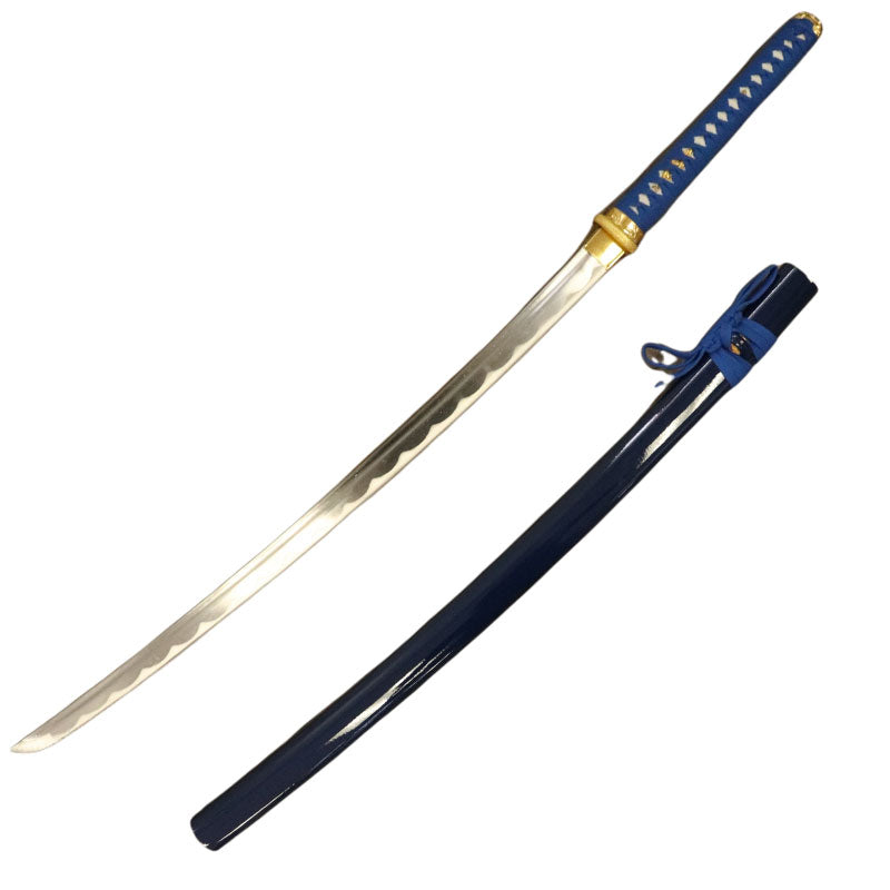 BLUE DRAGON JAPANESE SAMURAI SWORD REAL KATANA COMBAT READY Damascus Steel  Saber
