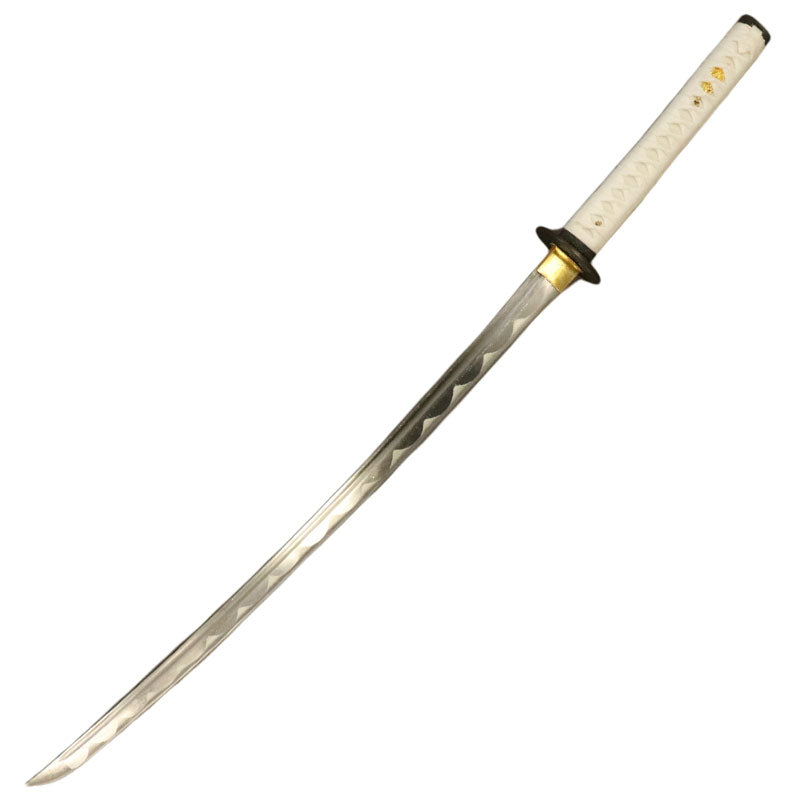Steel Battle Ready Katana Silver Blade Brown Maroon MSRP 125 F Panther Wholesale