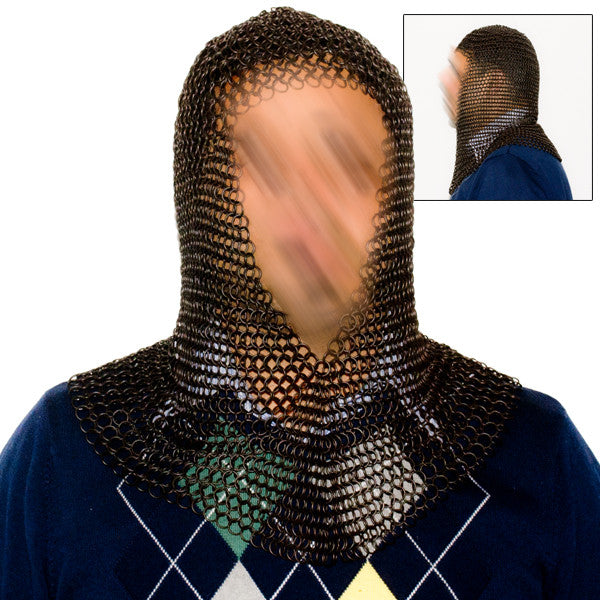 Stainless Steel Chain Mail Coif Authentic Rust Proof Hood