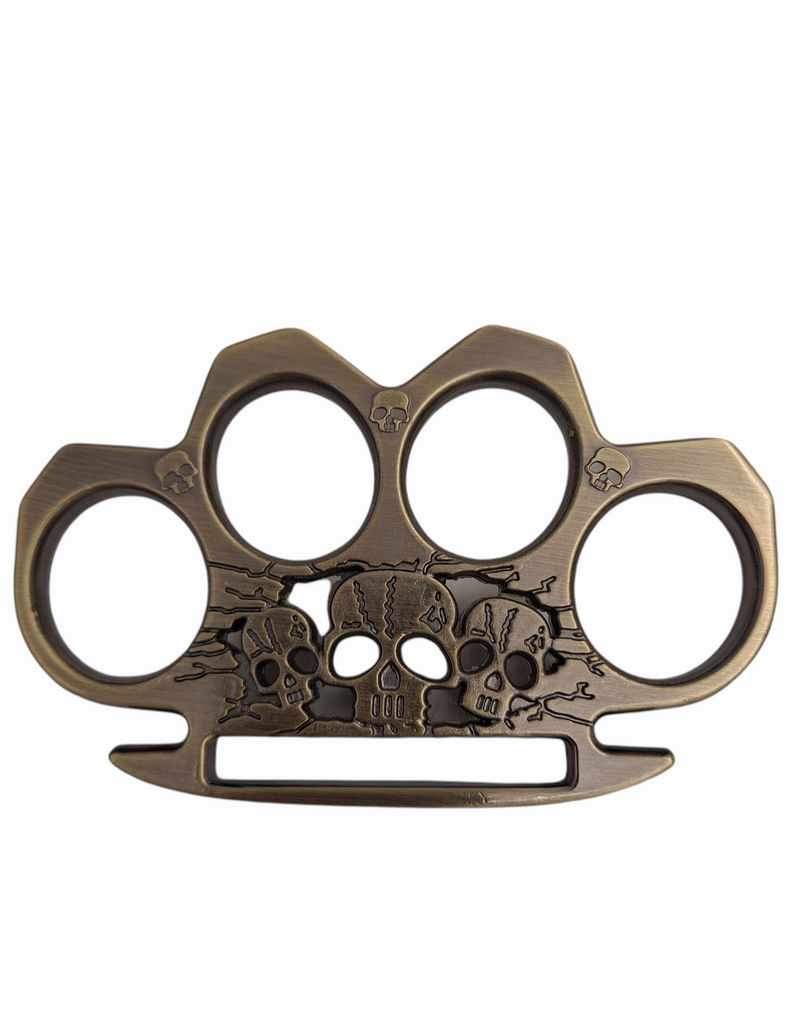 Power Outage 100% Pure Brass Knuckle Belt Buckle Paper Weight