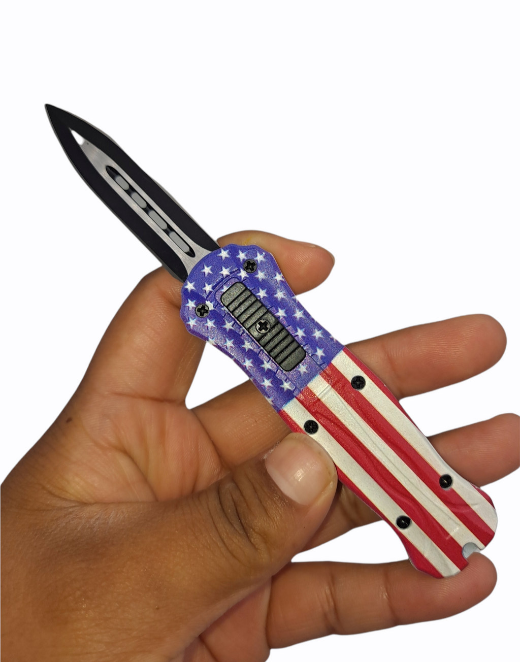 Mini Joker American Flag OTF Automatic Knife