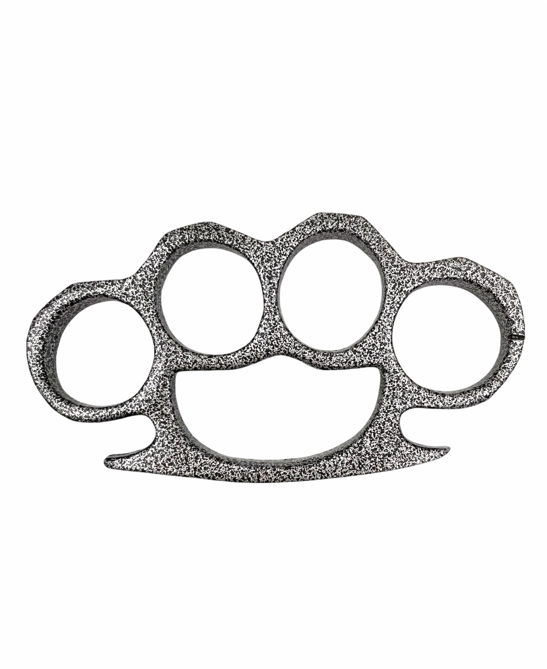 Stonewashed Knuckle Duster - Damascus Finish Brass Knuckles - Solid Steel  Fist-Loader