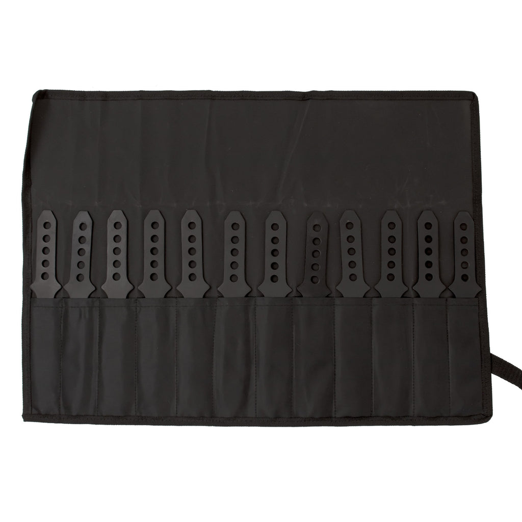 8.5 Inch Surgical Steel Black Throwing Knife Set (12 Pcs)