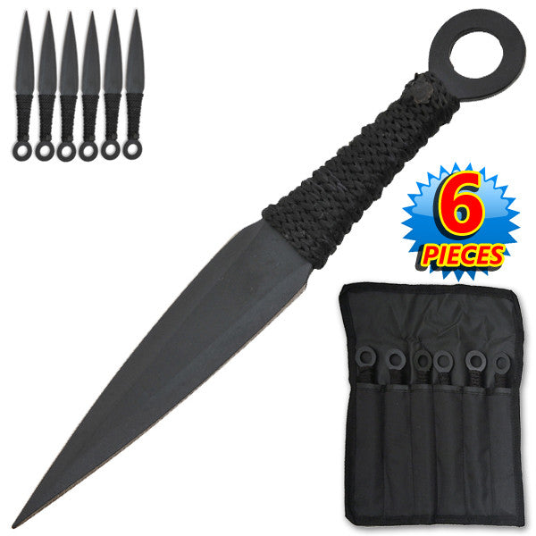 8.5 Inch 12 Piece Black and RAINBOW Throwing Knife Set – Panther Wholesale