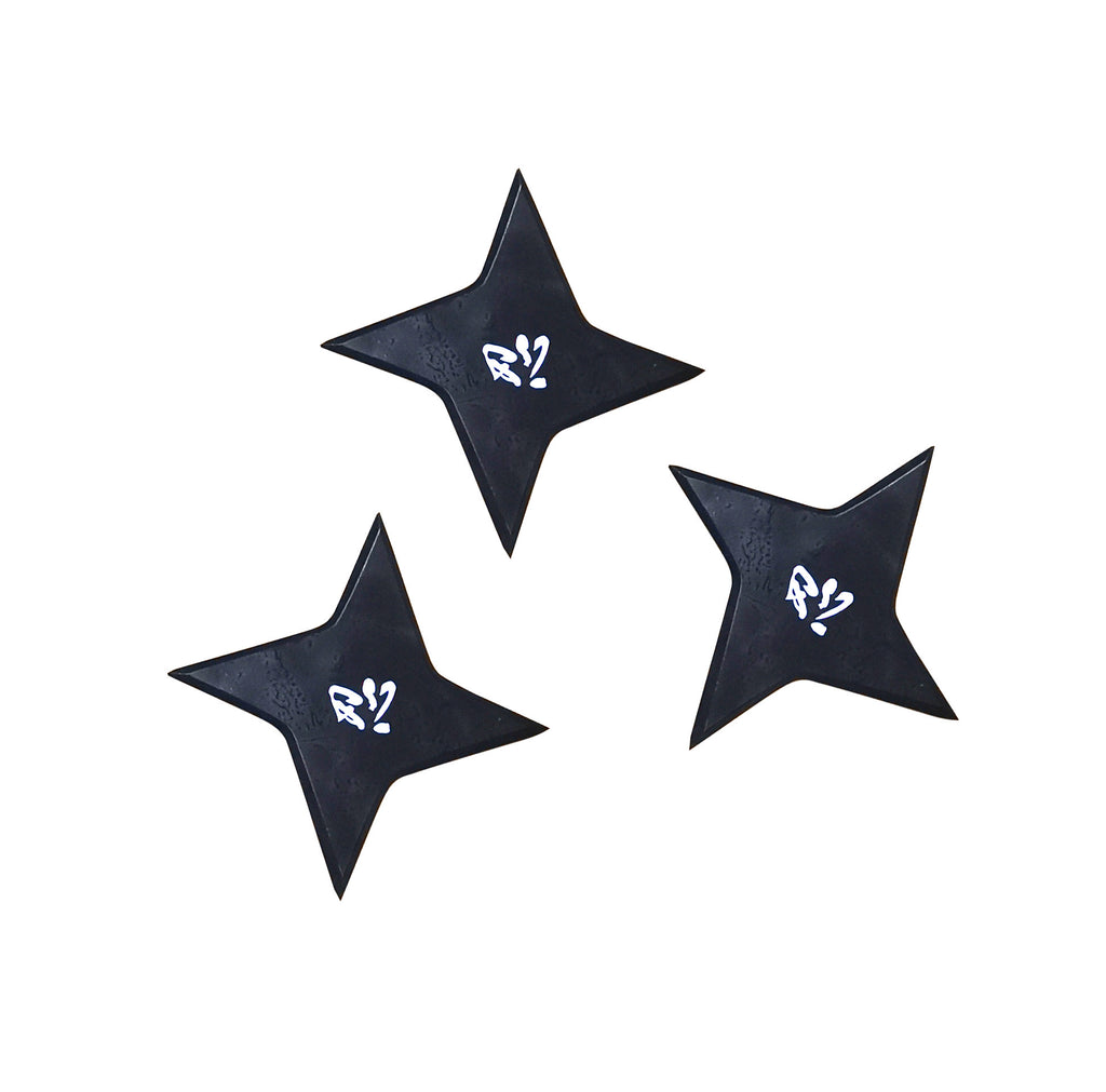 3 Pc Throwing Stars W CASE (BLACK)