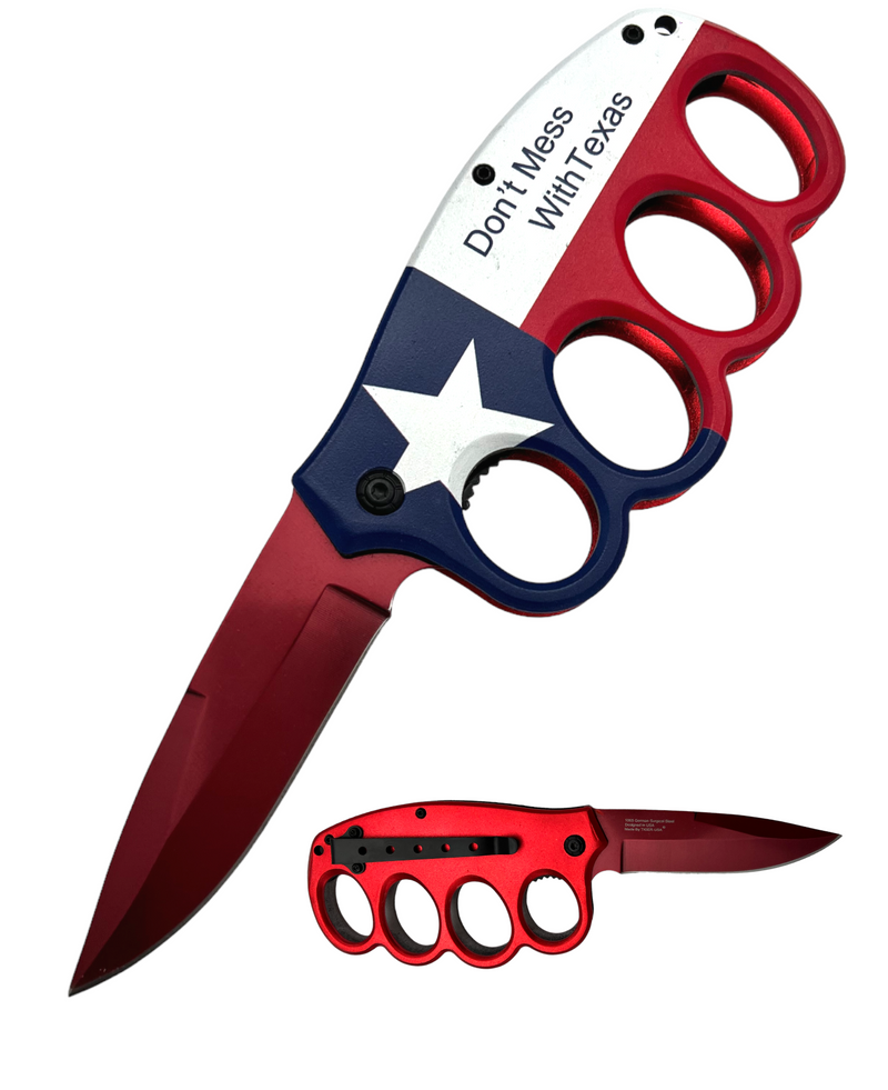 Spring Assisted Trench Knife (Don't mess with Texas)